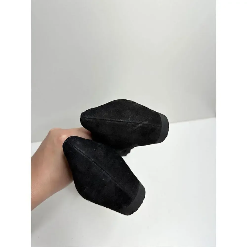 Garbor Sacchetto Womens Wedge Pump Slip On Shoes‎ Black Suede Size 9.5 US 7.5UK